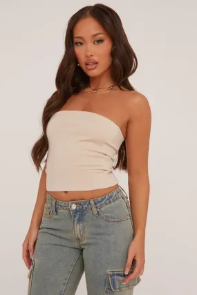 Stone Bandeau Cropped Top - Elenor