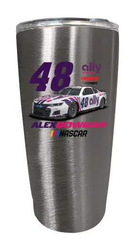 #48 Alex Bowman 16oz Stainless Steel Tumbler Car Design Stainless Steel