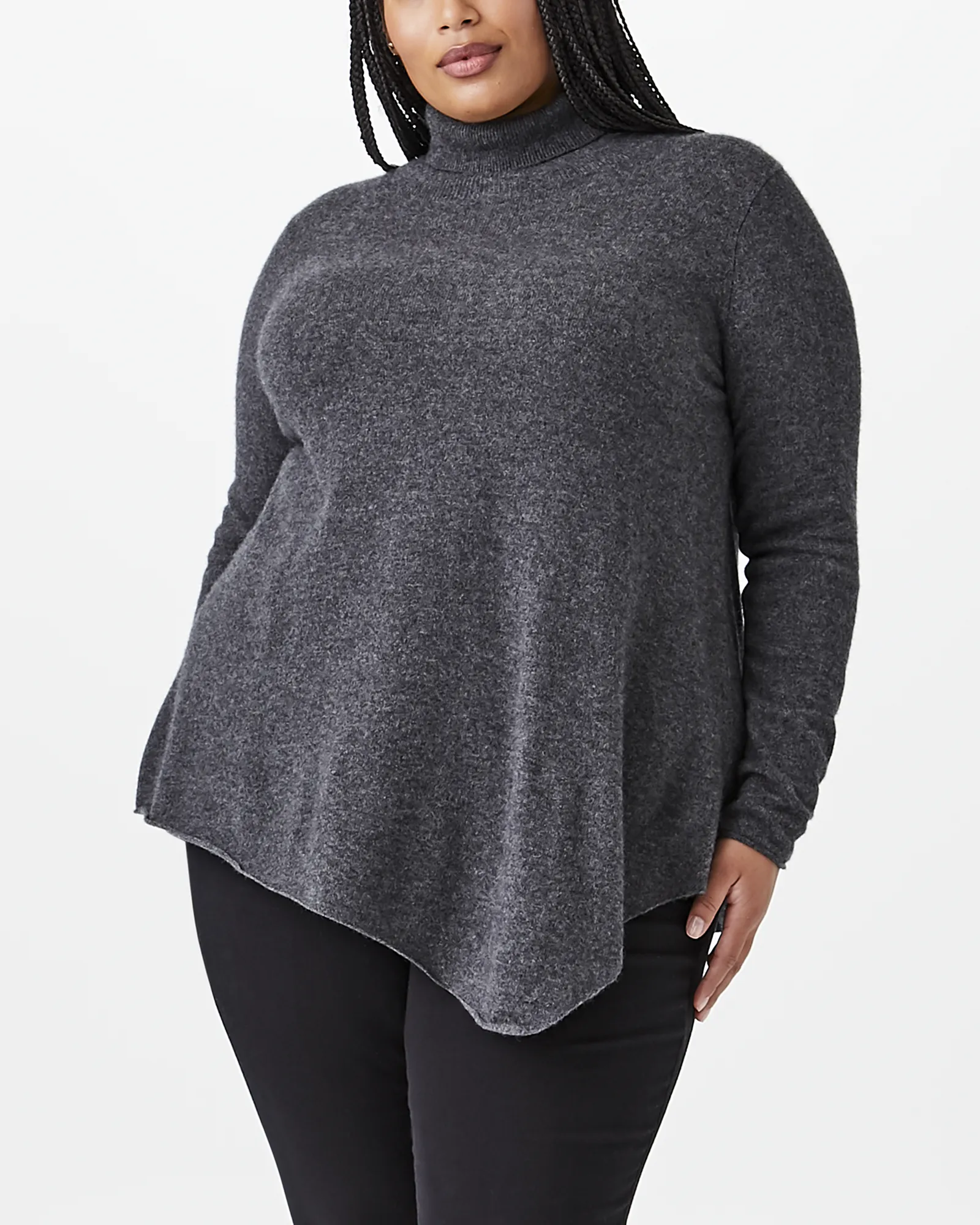 Adele Cashmere Turtleneck | Light Grey