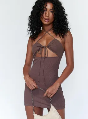 Adina Mini Dress Brown