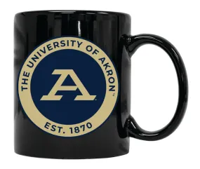 Akron Zips 12 oz Ceramic Coffee Mug Circle Design Officially Licensed Collegiate Product