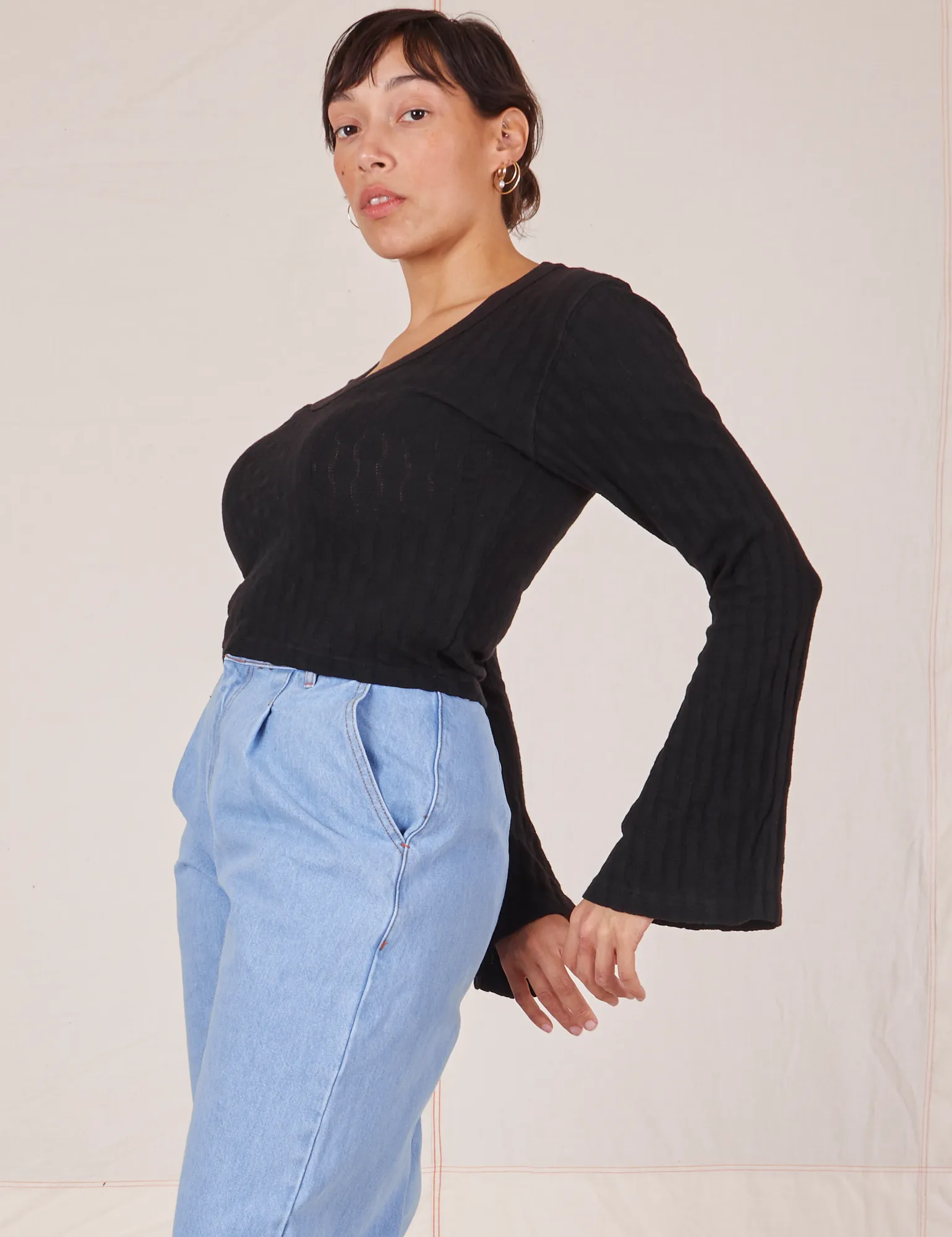 Bell Sleeve Top - Basic Black