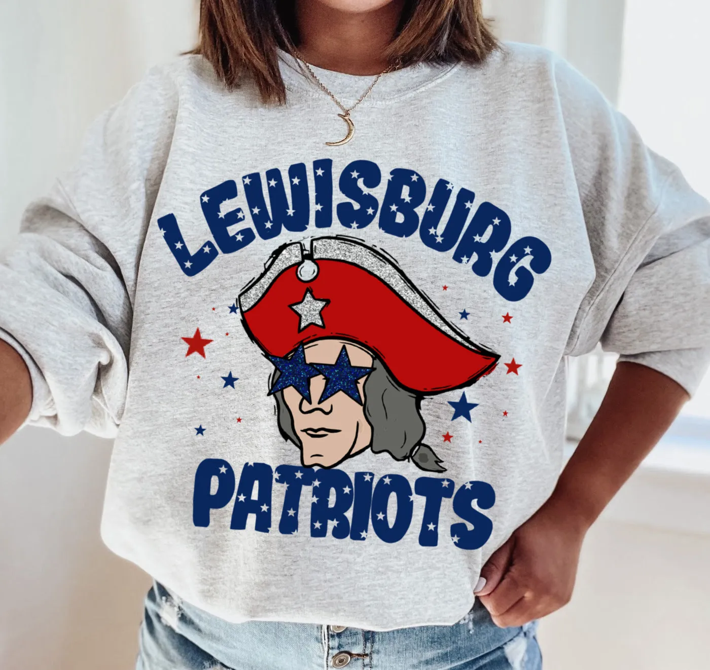 Bella or Gildan Lewisburg Patriots Unisex Sweatshirt  Adult Sizes/ Lewisburg Sweatshirt