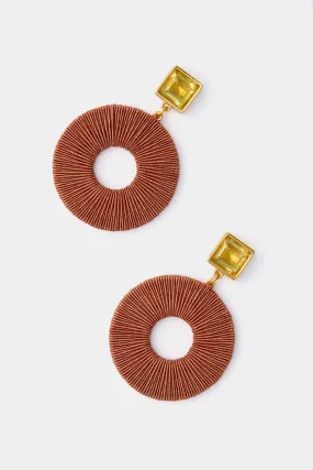 Brown Palmier Earrings