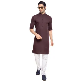 Earthy Appeal Brown Plain Kurta