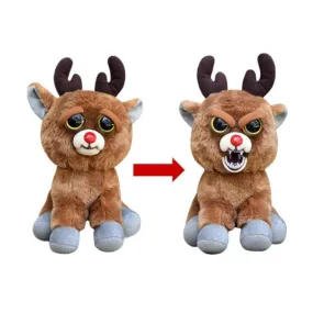 Feisty Pets by William Mark- Rude Alf- Amazing 8.5 Plush Stuffed Red Nosed Reindeer That Turns Feisty With a Squeeze!