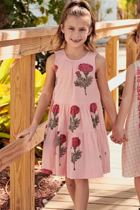 Girls Dress Pink Chicken Eloise Blush Marigold