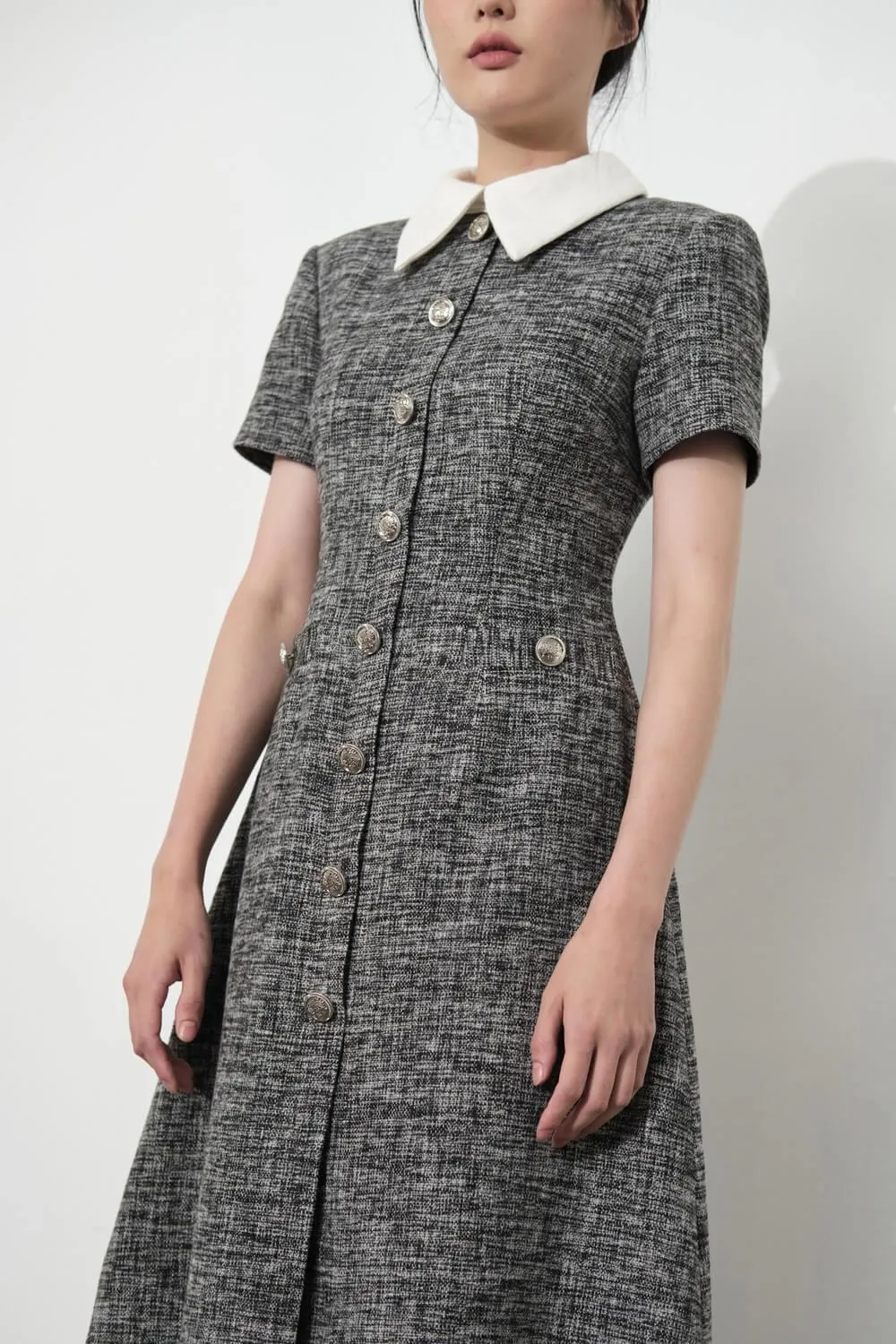 Gomez Folded Collar Dress