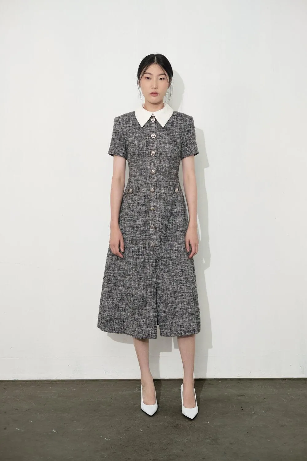 Gomez Folded Collar Dress