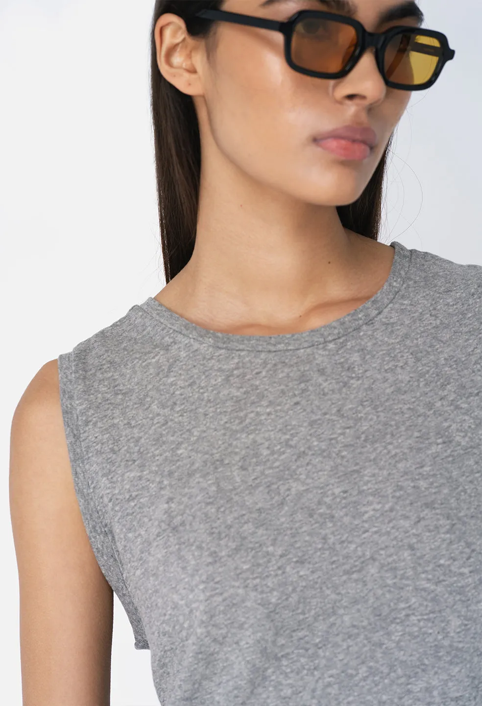 Jersey Muscle Tee / Heather Charcoal