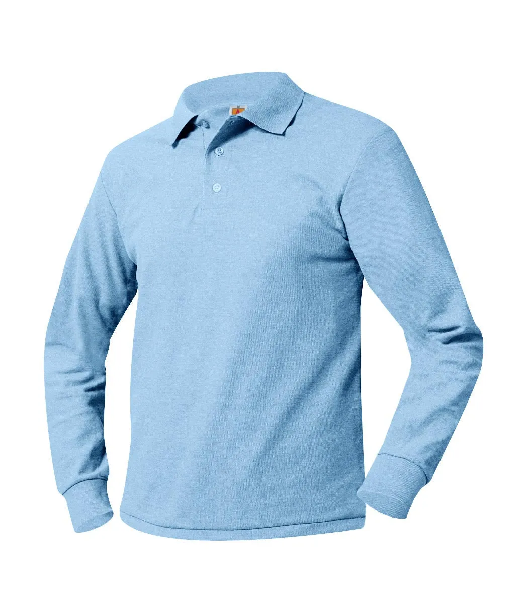 Long Sleeve Polo Shirt - ISLA - Powder Blue