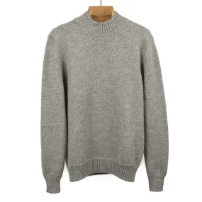 Mock neck sweater in grey merino alpaca mix