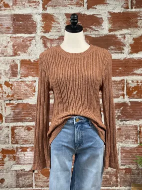 Sanctuary Monday Blooms Sweater in Mocha Mousse